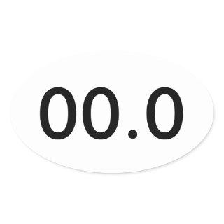 "00.0" marathon runner! oval sticker