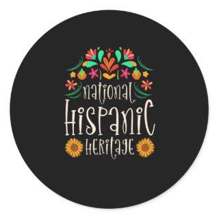 03.National Hispanic heritage Month all countries. Classic Round Sticker