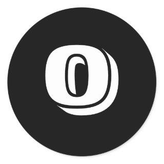 0 Large Round Black Number Stickers by Janz