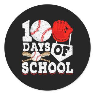 100 Days Of School For Boys Kids Sell 100th Day Te Classic Round Sticker