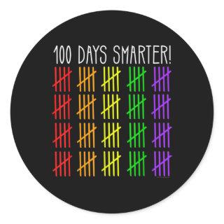 100 Days Smarter 100th Day of School Dabbing Classic Round Sticker