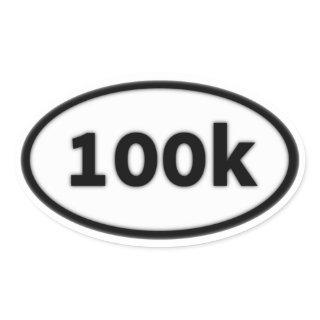100k oval sticker
