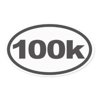 100K Ultra Oval Running Decal Oval Sticker