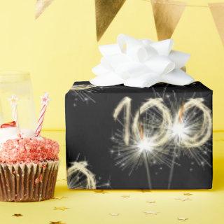 100th Birthday Sparklers on Black