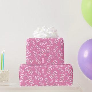 100th Pink/White Random Number Pattern Medium