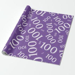 100th Purple/White Random Number Pattern Large
