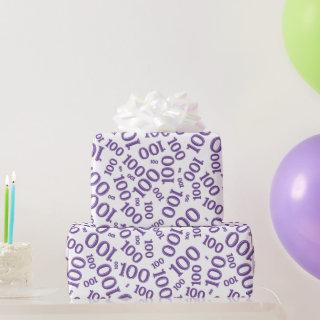 100th Purple/White Random Number Pattern Medium