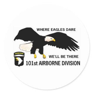 101st AIRBORNE DIVISION Classic Round Sticker