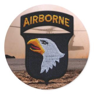 101st airborne division screaming eagles patch classic round sticker