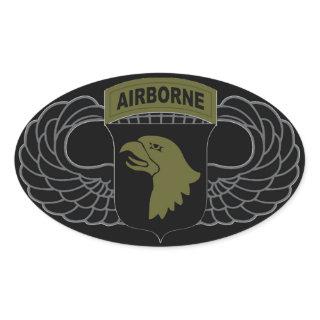 101st Airborne Division "Screaming Eagles" SUBDUED Oval Sticker