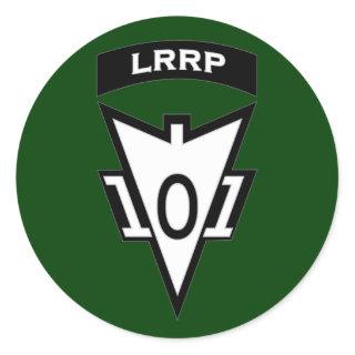 101st Airborne LRRP Recondo pocket patch Classic Round Sticker