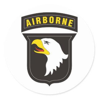 101st Airborne Screaming Eagle Emblem Classic Round Sticker