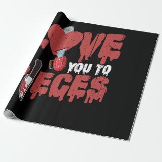 10.Horror Movie Love You To Pieces Heart Chain Saw