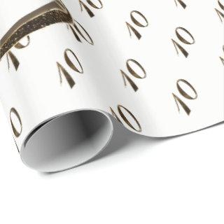 10th Birthday Tin Wedding Anniversary Elegant Gold