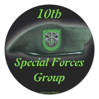 10th Special forces Green Berets flash nam Sticker