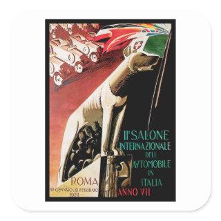 11th Salone Internazionale Automobile ~ Roma Square Sticker