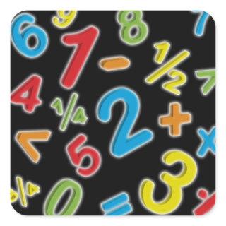 123 Numbers Math Square Sticker