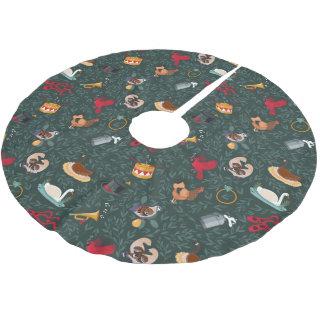 12 Days of Christmas Holiday  Brushed Polyester Tree Skirt