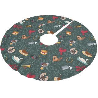 12 Days of Christmas Holiday  Brushed Polyester Tree Skirt