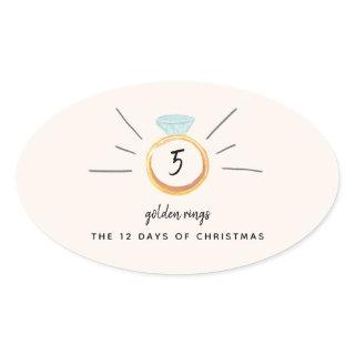 12 Days of Christmas Oval Sticker