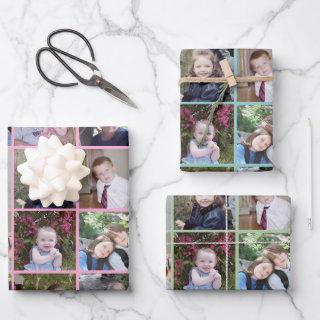 12 Photo Collage - pastel color backgrounds  Sheets