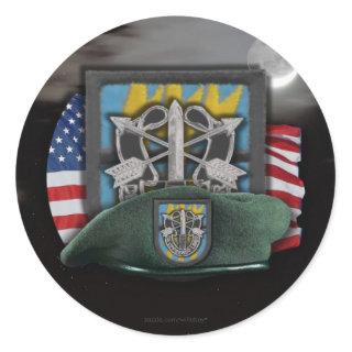 12th Special forces sf Green Berets Classic Round Sticker