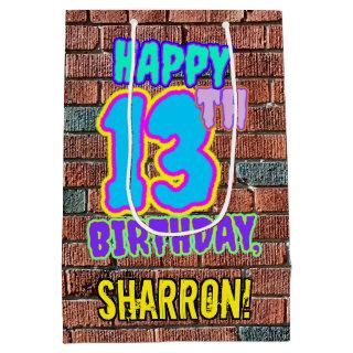 13th Birthday: Fun, Urban Graffiti Inspired Look Medium Gift Bag