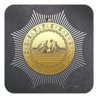 13th Degree: Master of the Ninth Arch Square Sticker
