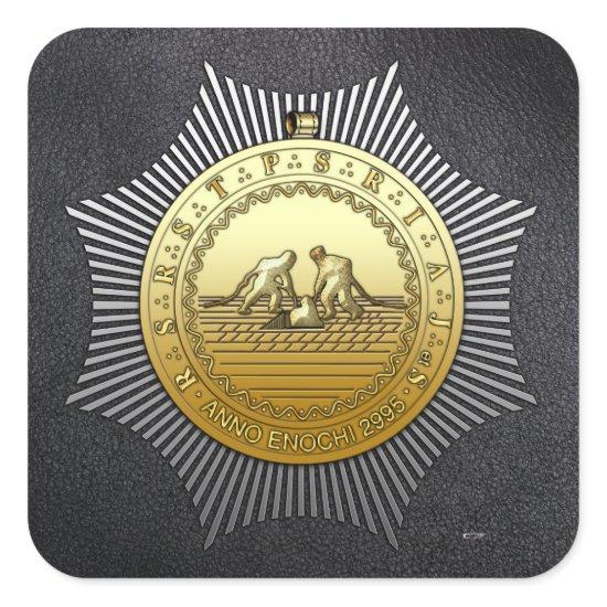 13th Degree: Master of the Ninth Arch Square Sticker