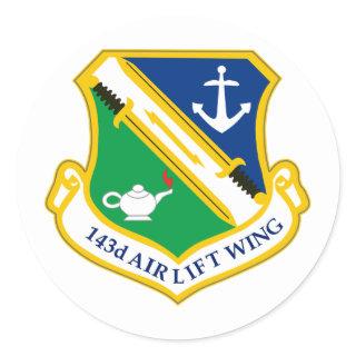 143rd Airlift Wing Classic Round Sticker