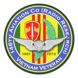 146th Avn Co RR 2b - ASA Vietnam Classic Round Sticker