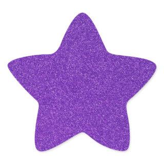 14 Purple Glitter Print Sparkles Star Star Sticker