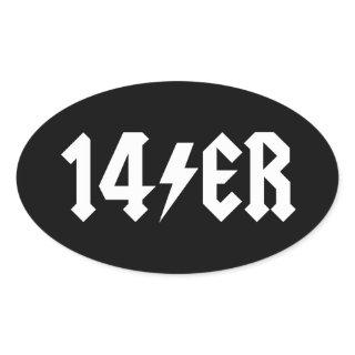 14er oval sticker