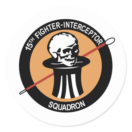 15th Fighter Interceptor Squadron Classic Round Sticker