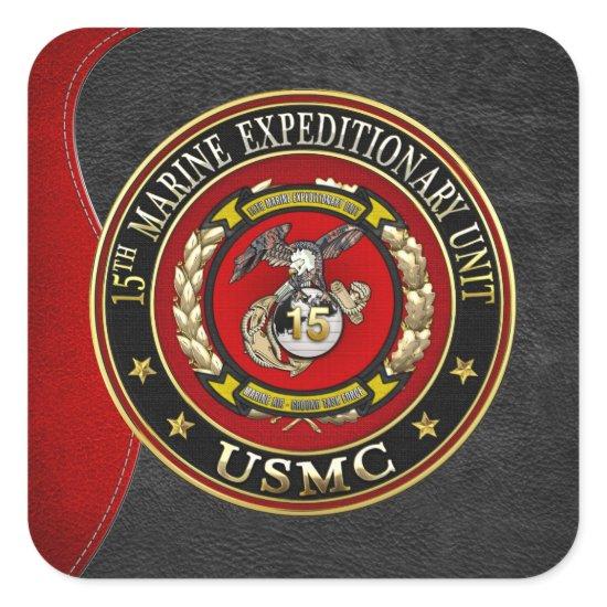 15th Marine Expeditionary Unit (15th MEU) [3D] Square Sticker