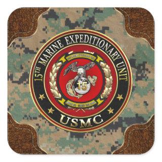 15th Marine Expeditionary Unit (15th MEU) [3D] Square Sticker