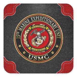 15th Marine Expeditionary Unit (15th MEU) [3D] Square Sticker