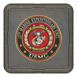 15th Marine Expeditionary Unit (15th MEU) [3D] Square Sticker