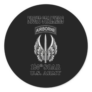 160Th Soar Night Stalkers Classic Round Sticker