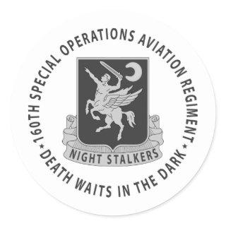 160th SOAR - Subdued Classic Round Sticker