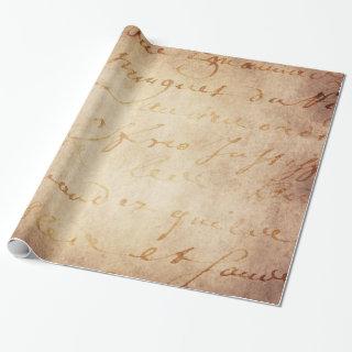 1700s Vintage French Lettered Script Parchment