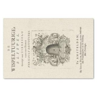 1762 Skep Dutch Title Page Beekeeper Honey Vintage Tissue Paper