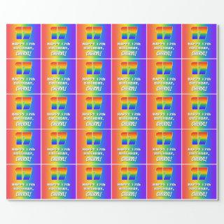 17th Birthday: Colorful, Fun Rainbow Pattern # 17