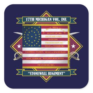 17th Michigan Volunteer Infantry Shirts Square Sticker