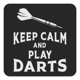 180 Darts Dart Dartboard Keep Calm Funny Gift Idea Square Sticker