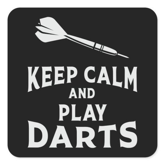 180 Darts Dart Dartboard Keep Calm Funny Gift Idea Square Sticker