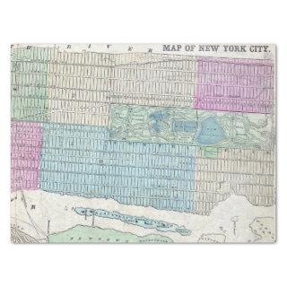 1870 Map New York City Central Park Tissue Paper