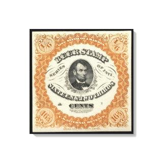 1871 Replica Beer Tax Stamp Canvas Print