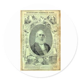 1876 Greenback Party Classic Round Sticker
