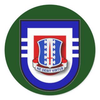 187th Infantry Regiment - 3d Battalion Flash Classic Round Sticker